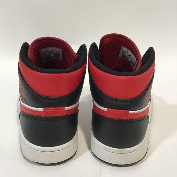 Air Jordan 1 Mid 'White Black Red' Men's 8-Pre-Owned-Authentic - Picture 5 of 7